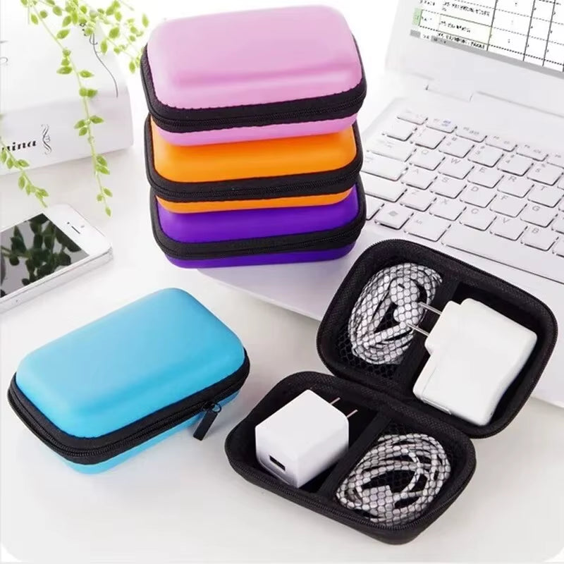 Sundries Travel Storage Bag Charging Case for Earphone Package Zipper Bag Portable Travel Cable Organizer Electronics Storage