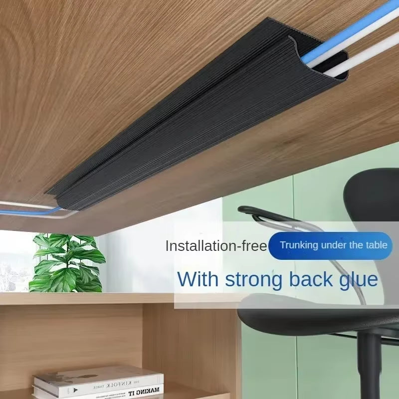 Cable Management under Desk Channel Cable Raceway Cord Hider Desk Cable Tray No Drilling under Desk Cable Management Tray