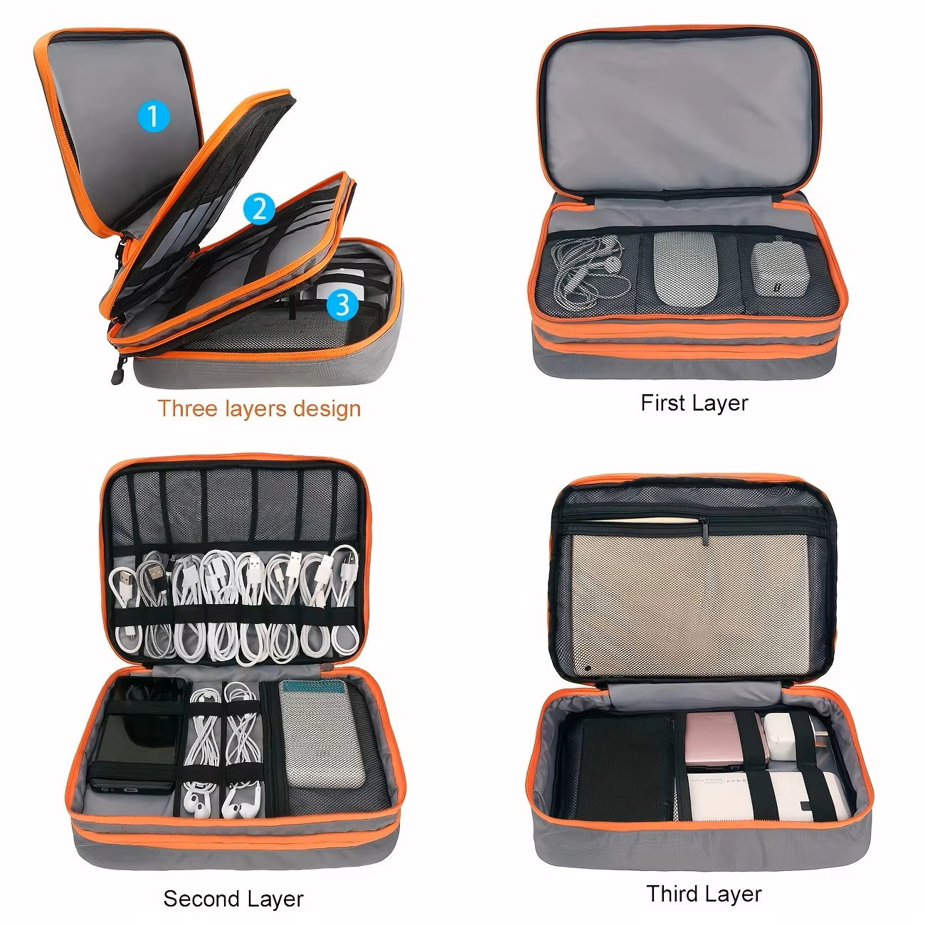 Portable Travel Cable Organizer