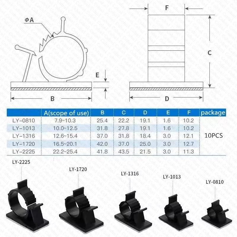 Self Adhesive Cable Organizer