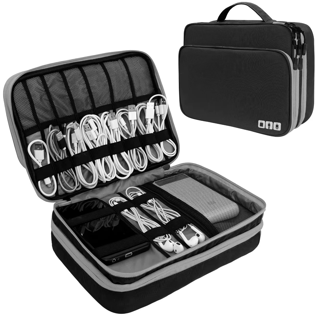 Portable Travel Cable Organizer