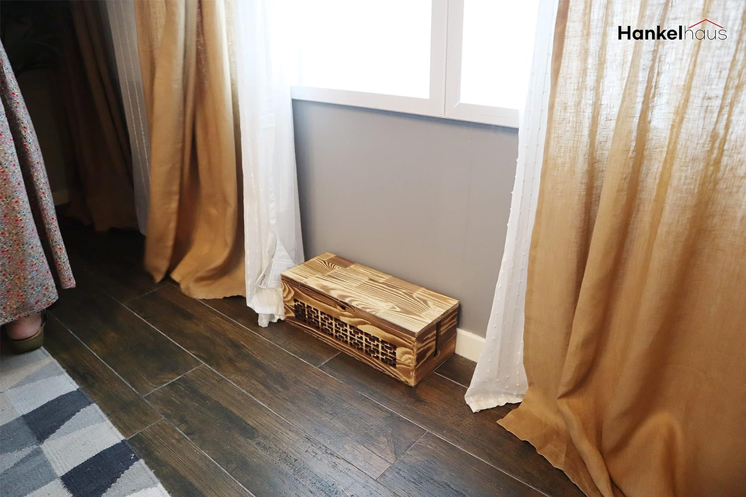 Large Wooden Decorative Cable Management Box,